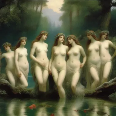According to Greek mythology, the nymphs were often associated with water and were believed to reside in the reservoirs of the forests.