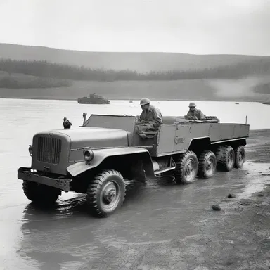 During World War II, the Allies strategically used a reservoir of military vehicles to launch a successful invasion.