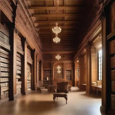 The library acts as a reservoir of knowledge, housing countless books and manuscripts from various genres.