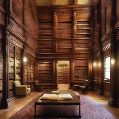 The library acts as a reservoir of knowledge, housing countless books and manuscripts from various genres.