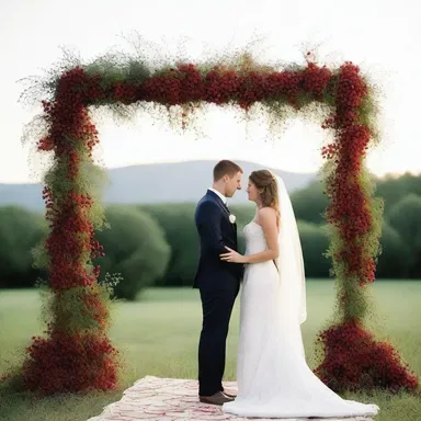 Underneath the moonlit sky, the couple exchanged vows surrounded by a bed of snakeberries, symbolizing their eternal and passionate love for each other.