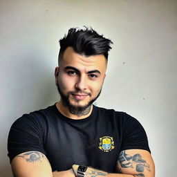 Create me : My name is Fatih Çelen I am an engineer. I am 24 years old. I love swallow and have a swallow tattoo on my left arm. I love Fenerbahçe and machine. My hair cut like russian soldier.