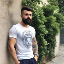 Create me : My name is Fatih Çelen I am an engineer. I am 24 years old. I love swallow and have a swallow tattoo on my left arm. I love Fenerbahçe and machine. My haircut short and like russian soldier.my mustache and beard are shirt and like V for vandetta. Last third picture is looking like me