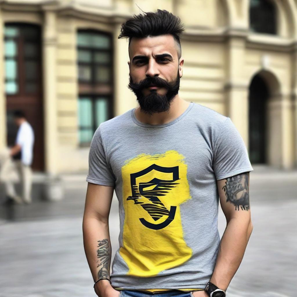 Create me : My name is Fatih Çelen I am an engineer. I am 24 years old. I love swallow and have a swallow tattoo on my left arm. I love Fenerbahçe and machine. My haircut short and like russian soldier.my mustache and beard are shirt and like V for vandetta. Last third picture is looking like me