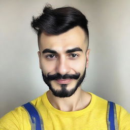 Create me : My name is Fatih Çelen I am an engineer. I am 24 years old. I love swallow and have a swallow tattoo on my left arm. I love Fenerbahçe and machine. My haircut short and like russian soldier.my mustache and beard are short. Last third picture is looking like me