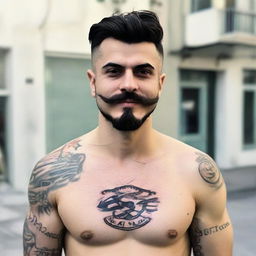 Create me : My name is Fatih Çelen I am an engineer. I am 24 years old. I love swallow and have a swallow tattoo on my left arm. I love Fenerbahçe and machine. My haircut short and like russian soldier. my mustache and beard are short. Last third picture is looking like me