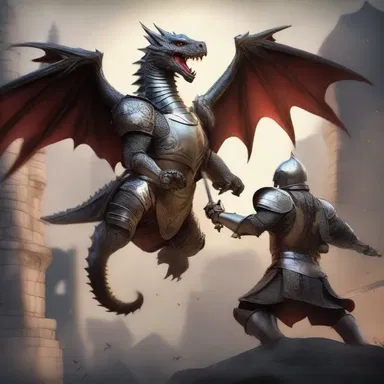 In the world of magic and dragons, the joyous knights fought valiantly to protect the kingdom.