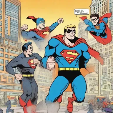 The comic book depicted the joyous adventures of superheroes saving the day and bringing happiness to the city.