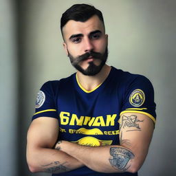 Create me : My name is Fatih Çelen I am an engineer. I am 24 years old. I love swallow and have a swallow tattoo on my left arm. I love Fenerbahçe and machine. My haircut short and like american soldier. my mustache and beard are short. Last third picture is looking like me