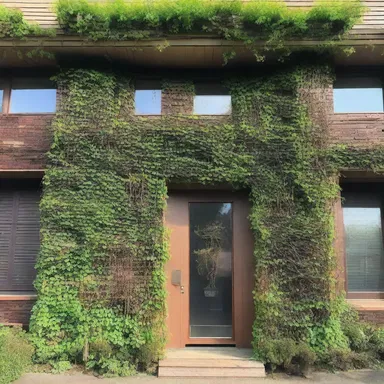 The skilled twiners twisted the vines together to create a beautiful and unique pattern on the exterior of the building.