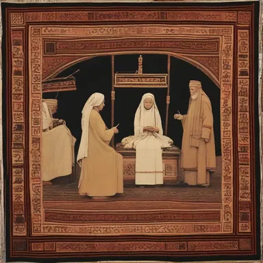 In the movie, the twiners were shown meticulously weaving a tapestry, symbolizing the interconnectedness of the characters' lives.