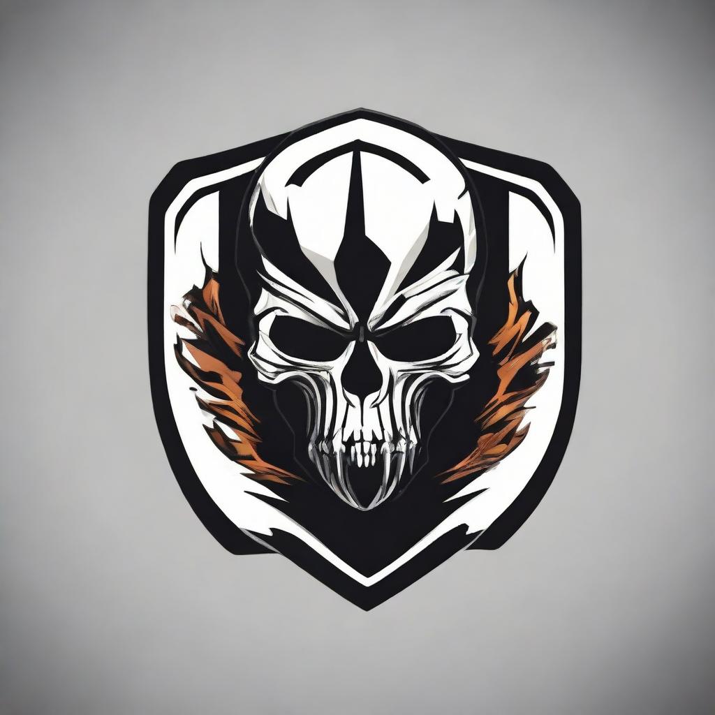 Create a logo for a football team, featuring a fierce skull design.