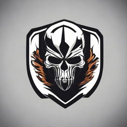 Create a logo for a football team, featuring a fierce skull design.