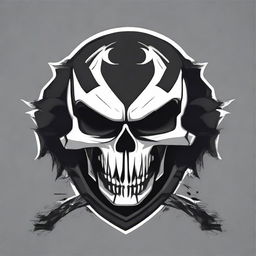 Create a logo for a football team, featuring a fierce skull design.