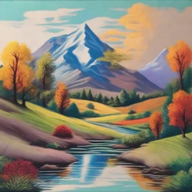The artist used a linen canvas to create a beautiful landscape painting with vibrant colors and intricate details.