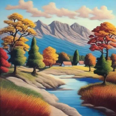 The artist used a linen canvas to create a beautiful landscape painting with vibrant colors and intricate details.