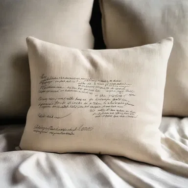 As part of a romantic gesture, the writer penned a heartfelt love letter on a delicate piece of linen paper and left it on their partner's pillow.