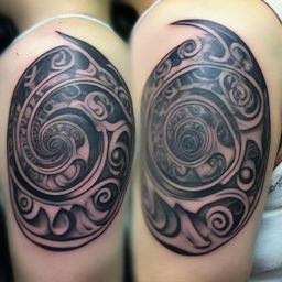 Artistically creative tattoo design ideas featuring the mesmerising patterns of a Fibonacci spiral.