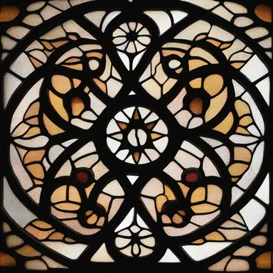 The intricate guilloche pattern in the stained glass window of the church added depth and beauty to the sacred space.