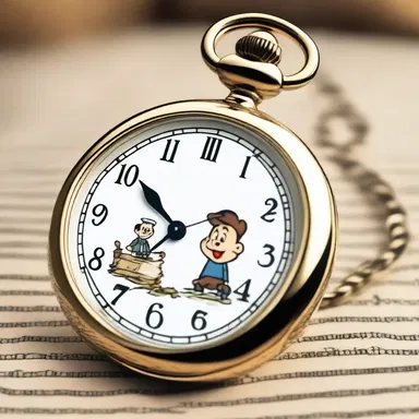 The cartoon character's pocket watch had a guilloche dial, making it a charming and whimsical accessory for his adventures.