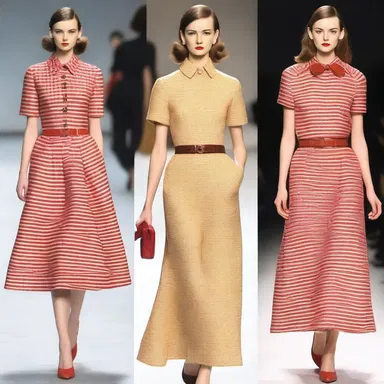 The designer opted for a retro look, reviving the fashion trends of the 1950s.
