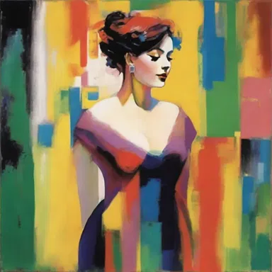 The painter used vibrant colors to capture the essence of the mezzo-soprano's voice.