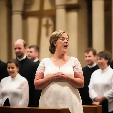 The mezzo sang a beautiful solo in the church choir during the religious ceremony.