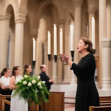 The mezzo sang a beautiful solo in the church choir during the religious ceremony.