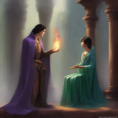 In the world of fantasy, the pleading prince desperately sought the help of a powerful sorcerer to break the curse.