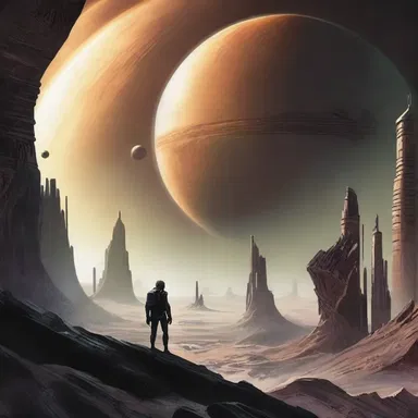 In the science fiction novel, the protagonist makes a pleading argument to prevent the destruction of their home planet.