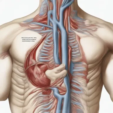 The painter depicted the detailed path of the circumflex artery in his anatomical artwork.