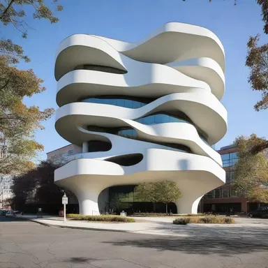 The architect incorporated a unique design element inspired by the curving shape of the circumflex artery into the building's facade.