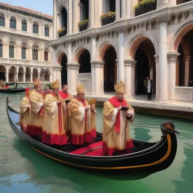 The barcarolle was sung during the religious procession to honor the patron saint of Venice.
