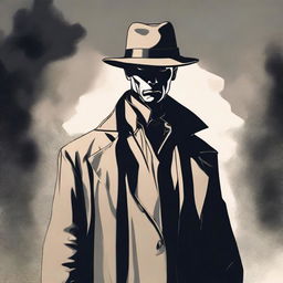 Novel-style illustration of a mysterious man