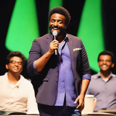 During the comedy show, the hilarious dialog between the stand-up comedian and the audience had everyone roaring with laughter.