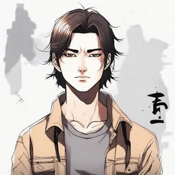 Manhwa-style illustration of a survivor