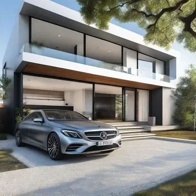 The modern and sleek design of the house includes accents of misch metal, bringing a touch of elegance and uniqueness to the interior.
