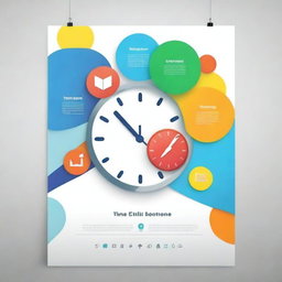 A visually striking, high-quality digital art poster highlighting the three benefits of time management for small business owners