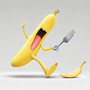 In a cartoon, the character slipped on a banana peel and accidentally cut the left gastric artery with a fork.