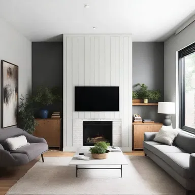 The designer suggested removing the old fireplace to get rid of the dated look in the living room and create a more modern space.