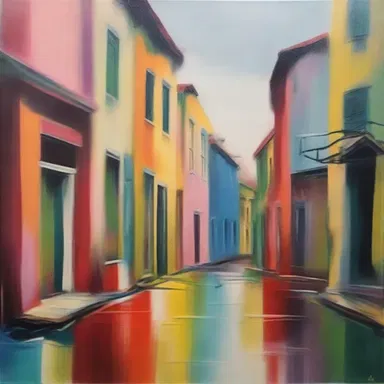The artist decided to get rid of the bold colors in the painting and opt for a more muted palette to create a subtle and calming effect.