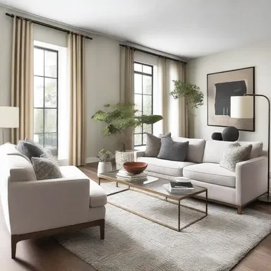 The interior designer recommended getting rid of the bulky furniture to create a more spacious and modern look in the living room.