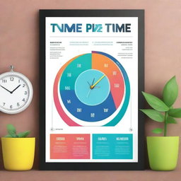 A compelling, high-quality digital art poster written in English, highlighting the three benefits of time management for small business owners