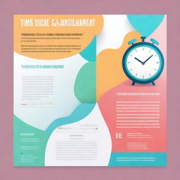 A compelling, high-quality digital art poster written in English, highlighting the three benefits of time management for small business owners