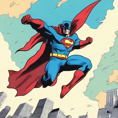 The superhero flew through the sky, obliquely dodging the villain's attacks.