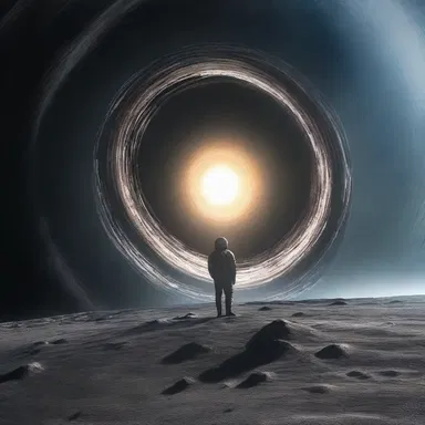 In the movie 'Interstellar', the spacecraft obliquely approaches a wormhole in order to travel to another galaxy.