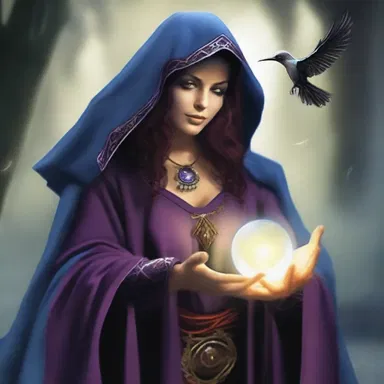 The sorceress used a magical tatter to cast her spell.