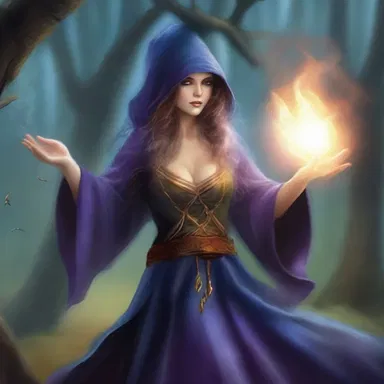 The sorceress used a magical tatter to cast her spell.