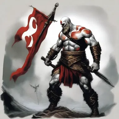 According to the ancient mythology, the god of war wore a tatter of a battle flag as his symbol.