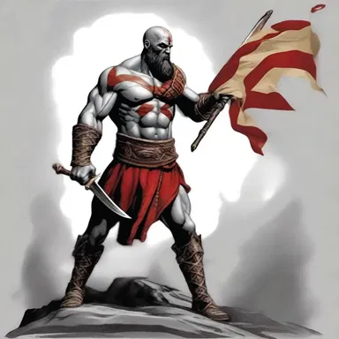 According to the ancient mythology, the god of war wore a tatter of a battle flag as his symbol.